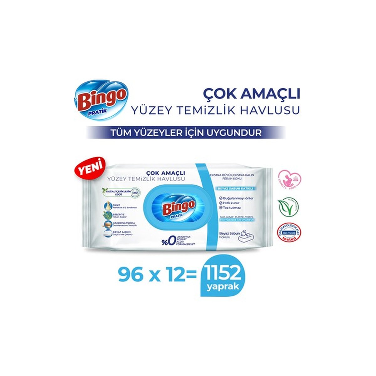 Bingo Yüzey Havlusu Beyaz