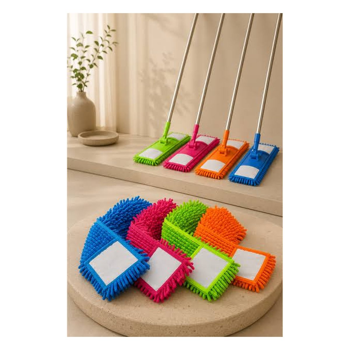 Mikrofiber Chenille Düz Mop Seti